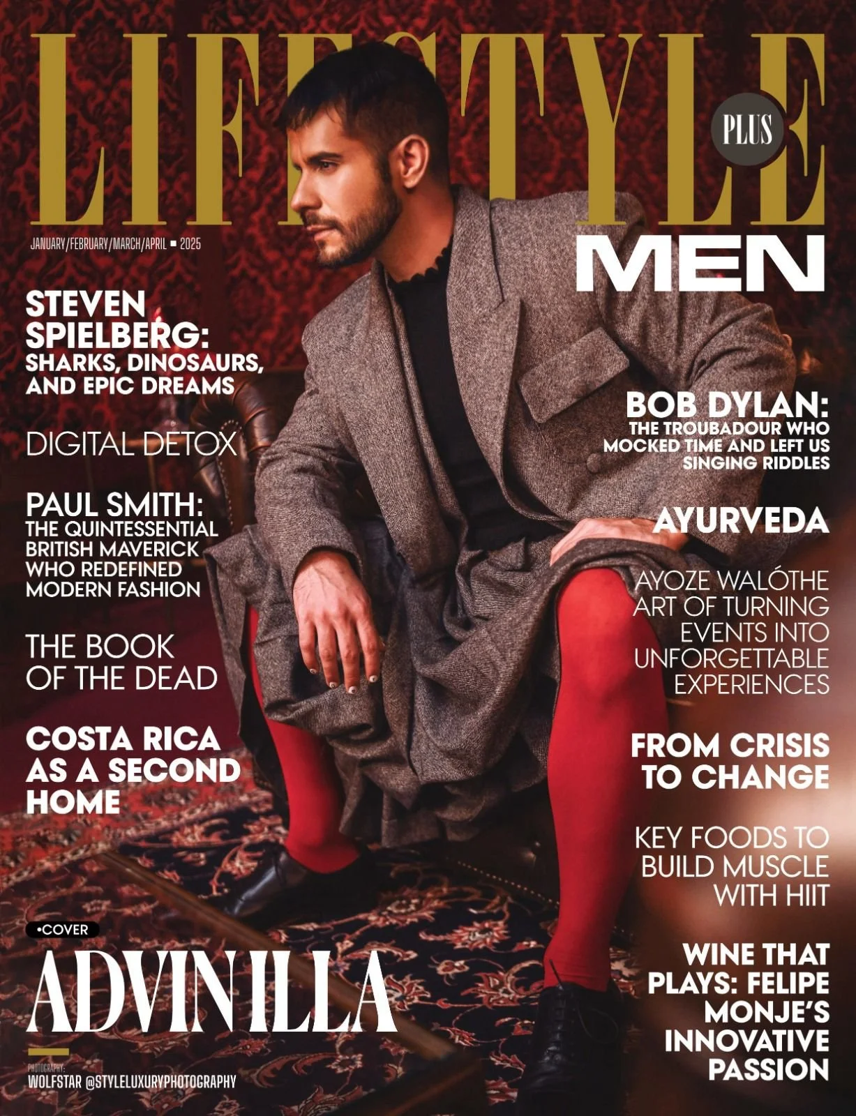 Advin Illa on the cover of Lifestyle Plus Men magazine